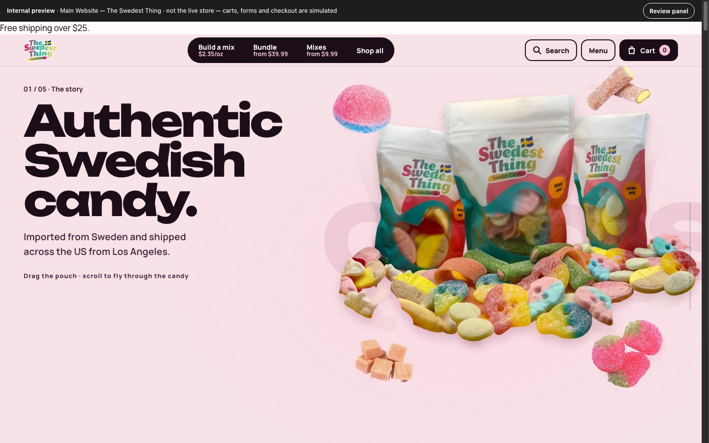 The Swedest Thing website screenshot